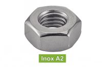 Ecrous hexagonaux DIN934 Inox A2