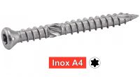 Vis terrasse tête fraisee reduite six lobes inox A4 / Six lobe small countersunk head decking screws